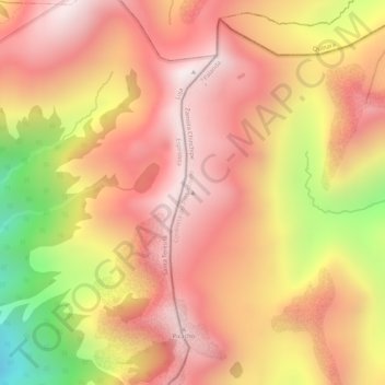 Mappa topografica Canutal, altitudine, rilievo