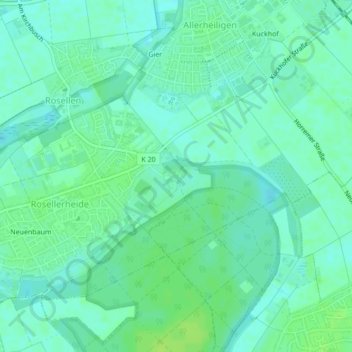 Mappa topografica Burg Neuenberg, altitudine, rilievo