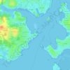 Mappa topografica Le Kernevel, altitudine, rilievo