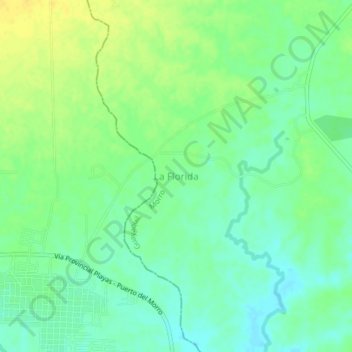 Mappa topografica La Florida, altitudine, rilievo