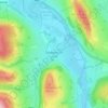 Mappa topografica Talybont-on-Usk, altitudine, rilievo