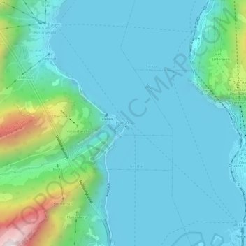 Mappa topografica Isleten, altitudine, rilievo
