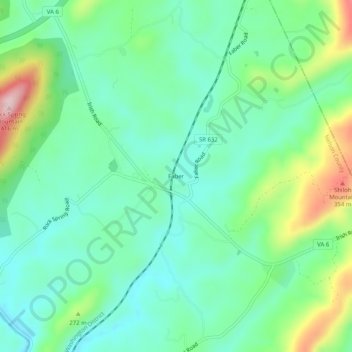 Mappa topografica Faber, altitudine, rilievo