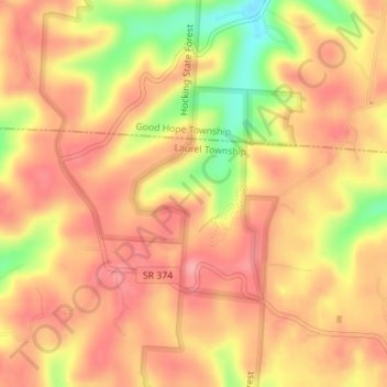Mappa topografica Cantwell Cliffs, altitudine, rilievo