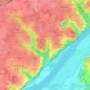 Mappa topografica Le Cerny, altitudine, rilievo