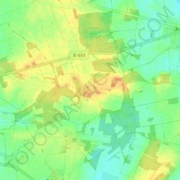 Mappa topografica Klein Malchau, altitudine, rilievo