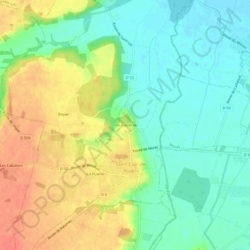 Mappa topografica Les Casteras, altitudine, rilievo