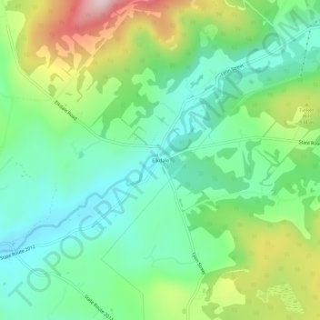Mappa topografica Elkdale, altitudine, rilievo