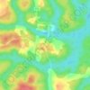 Mappa topografica Oyem Gabon, altitudine, rilievo