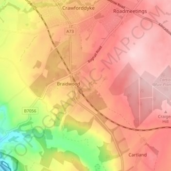 Mappa topografica Nellfield House, altitudine, rilievo