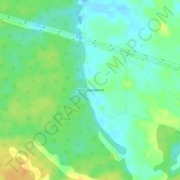 Mappa topografica Nova Santarem, altitudine, rilievo