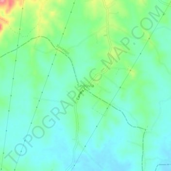 Mappa topografica Segovia, altitudine, rilievo