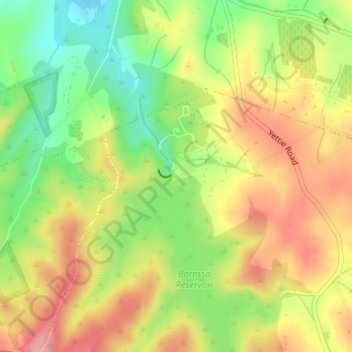 Mappa topografica Whispering Wall, altitudine, rilievo