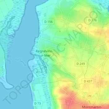 Mappa topografica Les Hauts Vents, altitudine, rilievo