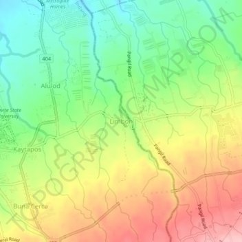 Mappa topografica Limbon, altitudine, rilievo