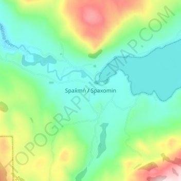 Mappa topografica Spaxomin, altitudine, rilievo