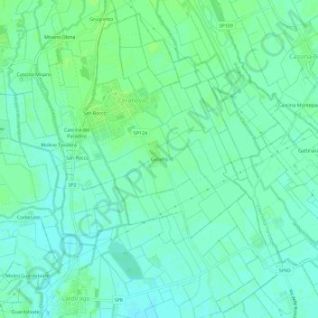 Mappa topografica Gioiello, altitudine, rilievo