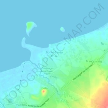 Mappa topografica Bonot-Santa Rosa, altitudine, rilievo