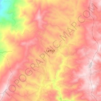 Mappa topografica La Paz, altitudine, rilievo