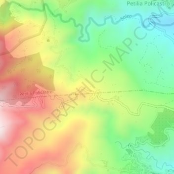 Mappa topografica Badessa, altitudine, rilievo