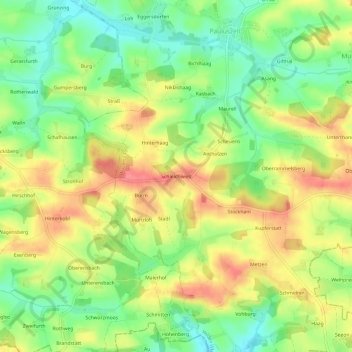 Mappa topografica Schleichwies, altitudine, rilievo