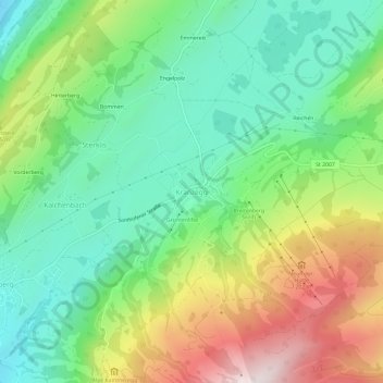 Mappa topografica Kranzegg, altitudine, rilievo