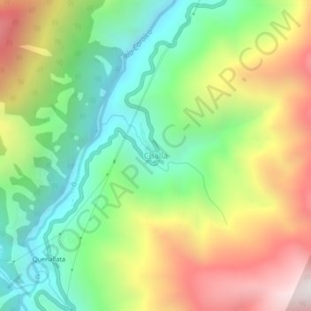 Mappa topografica Challa, altitudine, rilievo