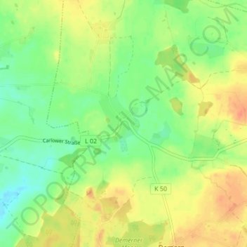 Mappa topografica Groß Rünz, altitudine, rilievo