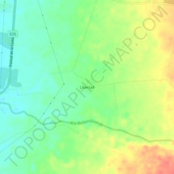 Mappa topografica Libertad, altitudine, rilievo