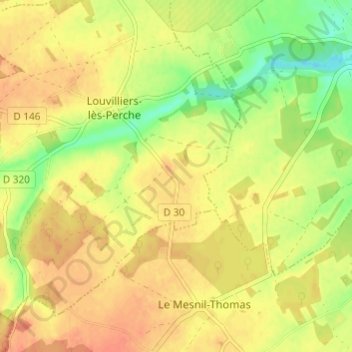 Mappa topografica Lieu Dit la Foret, altitudine, rilievo