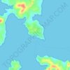 Mappa topografica Kamorta, altitudine, rilievo