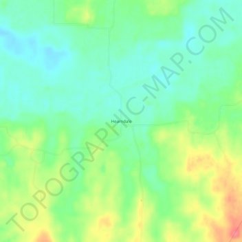 Mappa topografica Hearndale, altitudine, rilievo