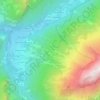 Mappa topografica Les Vagnys, altitudine, rilievo