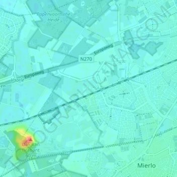 Mappa topografica Kranenbroek, altitudine, rilievo