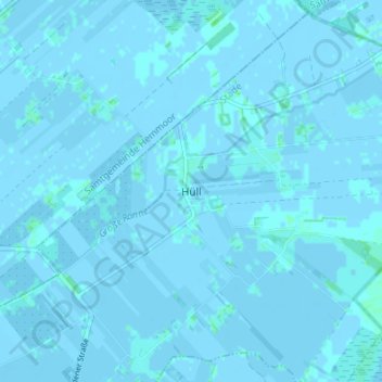 Mappa topografica Hüll, altitudine, rilievo