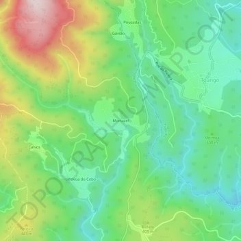 Mappa topografica Mortazel, altitudine, rilievo