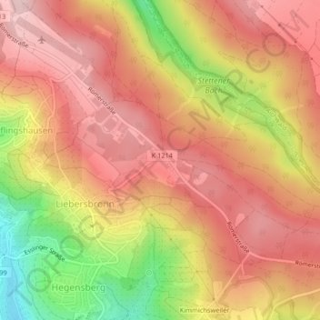 Mappa topografica Jägerhaus, altitudine, rilievo