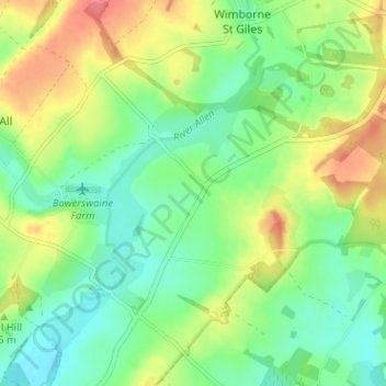 Mappa topografica Knowlton, altitudine, rilievo