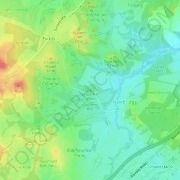 Mappa topografica Crock Hill, altitudine, rilievo