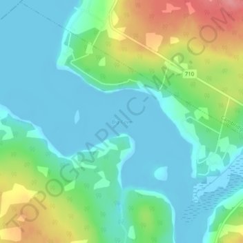 Mappa topografica Big Cove, altitudine, rilievo