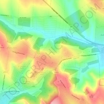 Mappa topografica Tohatin, altitudine, rilievo