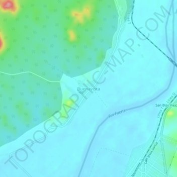 Mappa topografica Buenavista, altitudine, rilievo