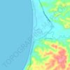 Mappa topografica Valdivia, altitudine, rilievo
