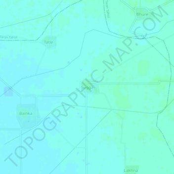 Mappa topografica Sugga, altitudine, rilievo