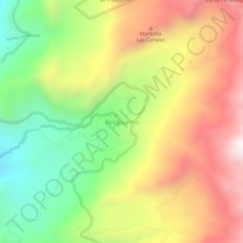Mappa topografica Resguardo, altitudine, rilievo