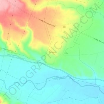 Mappa topografica Recoleta, altitudine, rilievo