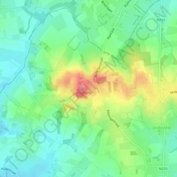 Mappa topografica Congoberg, altitudine, rilievo