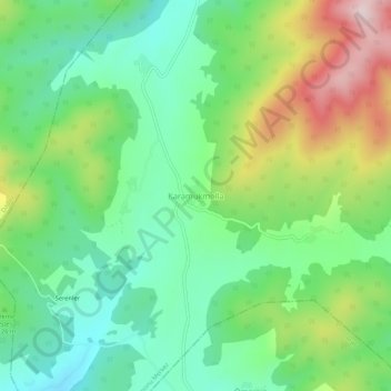 Mappa topografica Karamukmolla, altitudine, rilievo
