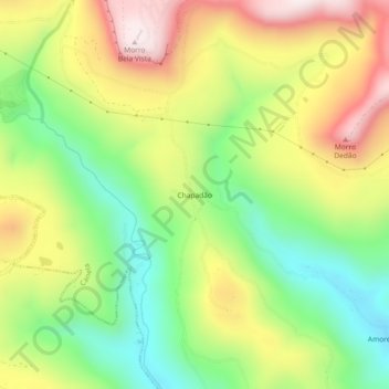 Mappa topografica Chapadão, altitudine, rilievo