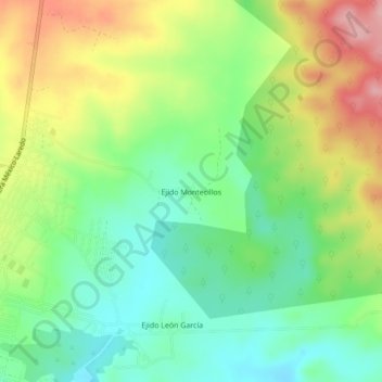 Mappa topografica Ejido Montecillos, altitudine, rilievo